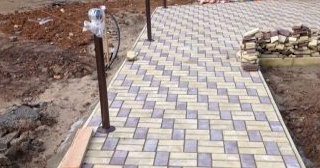 Укладка тротуарной плитки под ключ в Куйбышеве в октябре